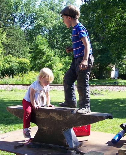 Children on Huge anvil