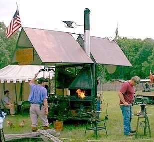 Trailer in use at Bethbara May 2002. Photo by Sheri Wilson