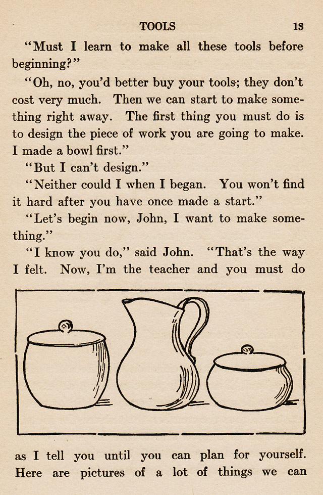 page 13, Must I learn to make all these tools before beginning? . . you'd better buy your tools. . 