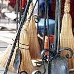Fire tools by Bill Epps with brooms by Sharon Epps