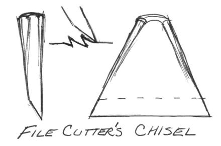 File Cutters Chisel drawn by Jock Dempsey 12/31/2004