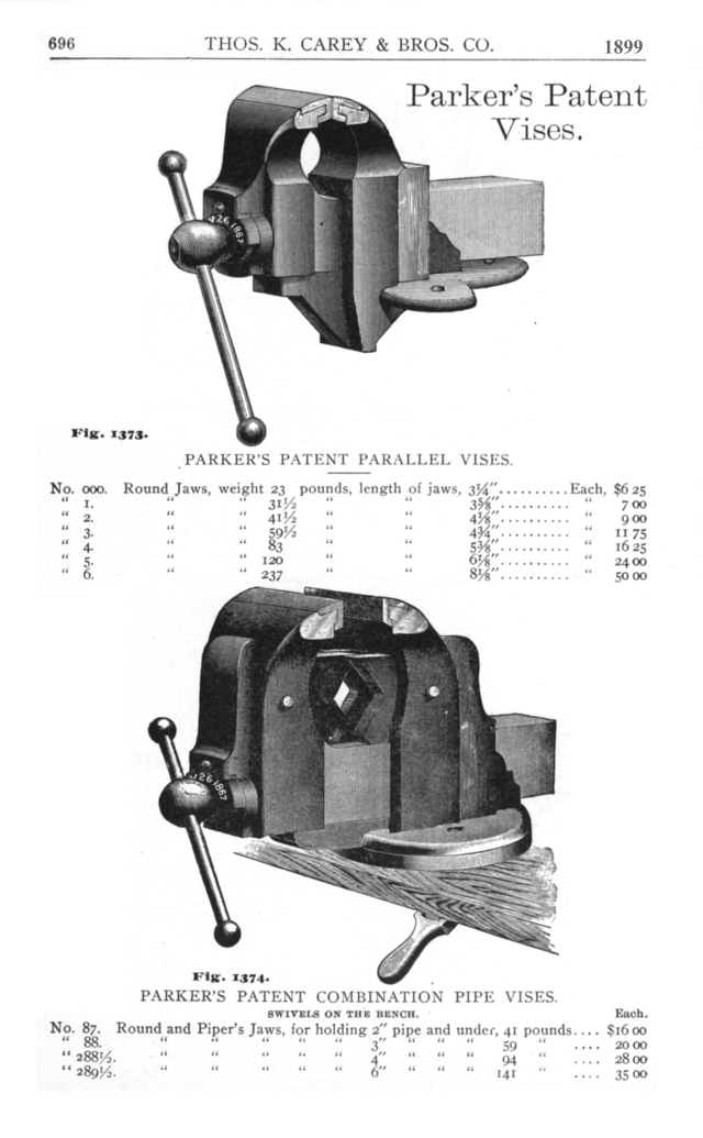 Carey Bros 1899 catalog page