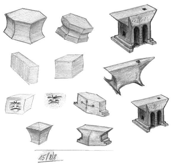 Anvil drawings by Stefaan Meeus