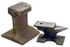 Bench anvils made from RR-rail photo (c) Jock Dempsey