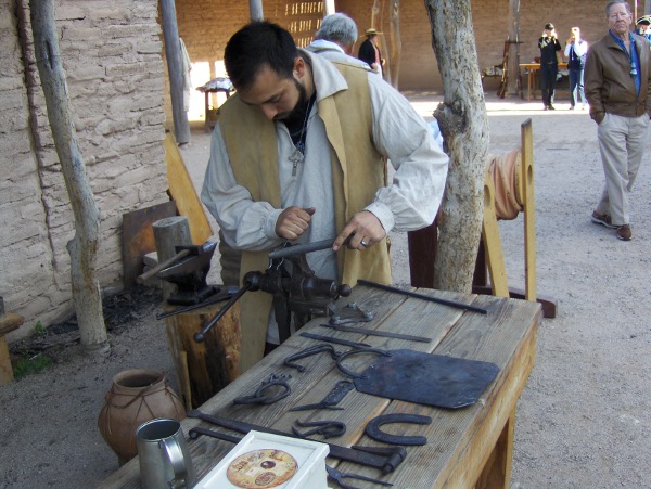 Adrian Vega at Spanish Colonial Blacksmithin Demonstration