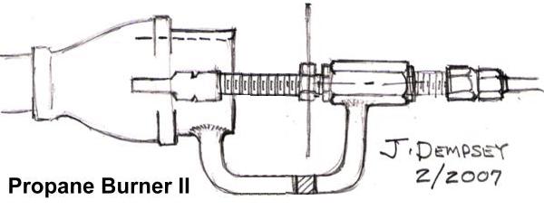 Propane forge burner