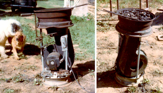 My first forge with dogs and 1950 Chevy