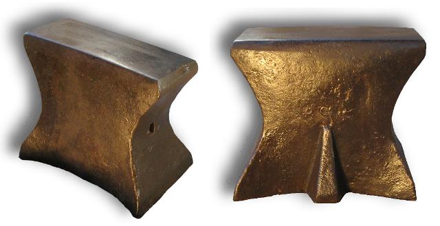 Two views of the hornless anvil