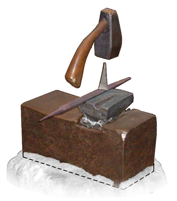 French enclume file cutter's anvil