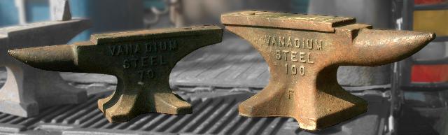 Two Vanadium Steel Anvils