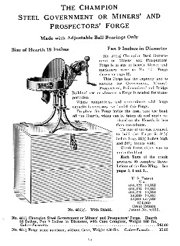 Champion Miner's Forge ca. 1920