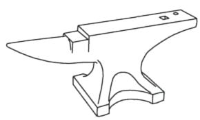 Kohlswa anvil drawing (c) 2005 Jock Dempsey