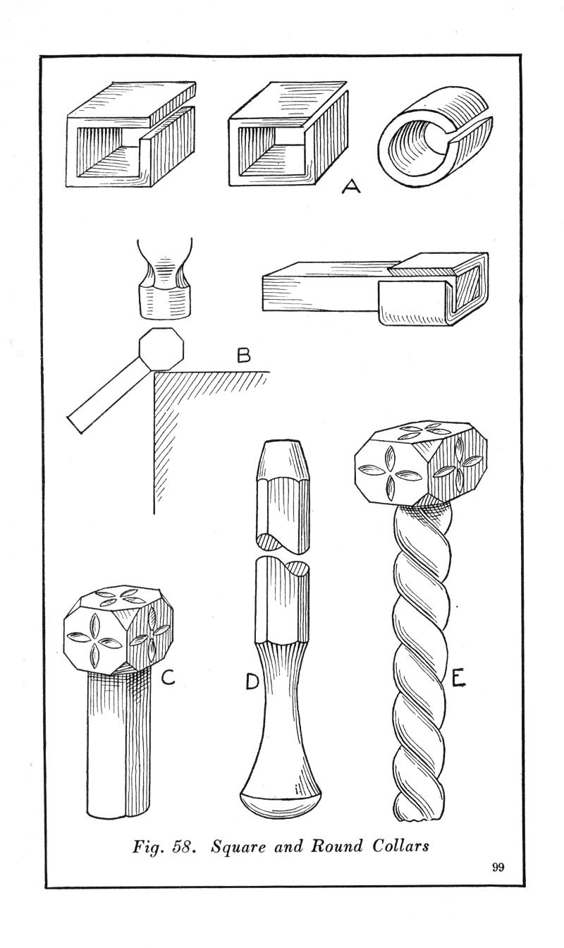 Fig. 58,  Square and Round Collars