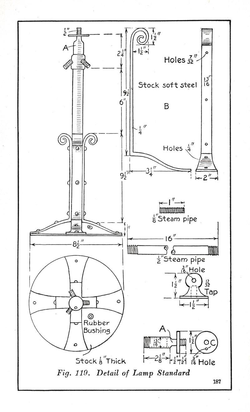 Fig. 119, Detail of Lamp Standard, p.187