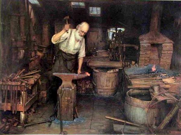 The Blacksmith by Jefferson Davis Chalfant - digital image copyright 1999 Jock Dempsey