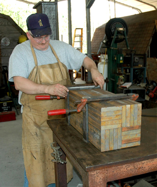 Dave Baker setting up the X1 bundled anvil