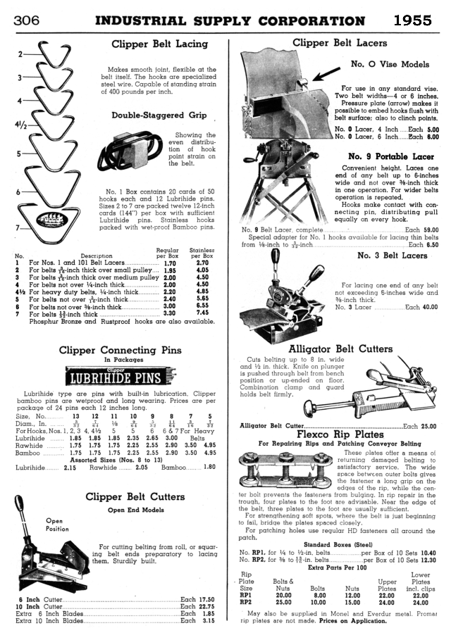 Clipper Belt Lacing, Belt Lacers