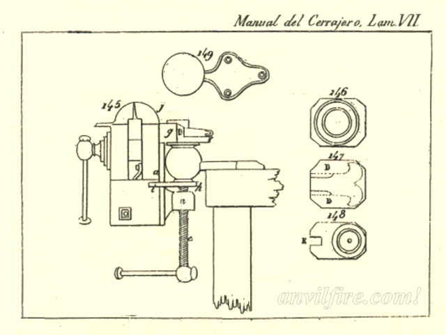 early ball swivel mounted bench vise